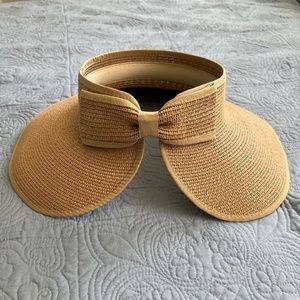 Roll-up Wide Brim Straw Hat NWOT
